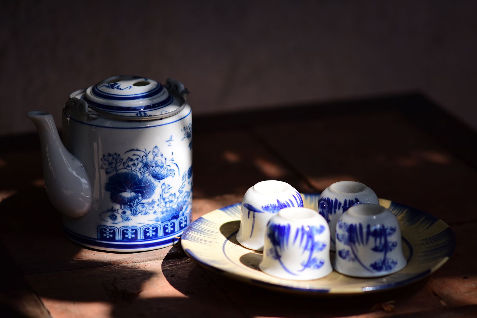 Bộ ấm trà hoa sen